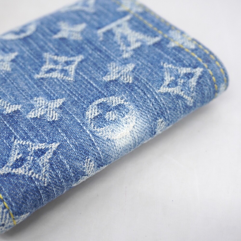 Louis Vuitton Tri-fold Wallet Monogram Denim Portefeuille Victorine M13212 Bl... - Picture 5 of 7